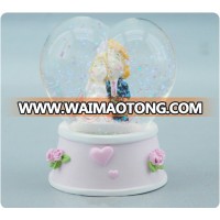 70MM Heart shape water snow globe of wedding gifts