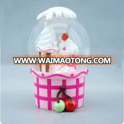 Girl Likes 100MM Pink Ice Cream Snow Globe