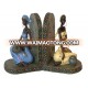 Hot Sale Personalized Handmade Painted Decorative Poly Resin African Lady Bookends